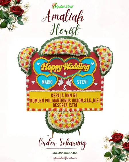 Papan Bunga Pernikahan Sarang Bulan